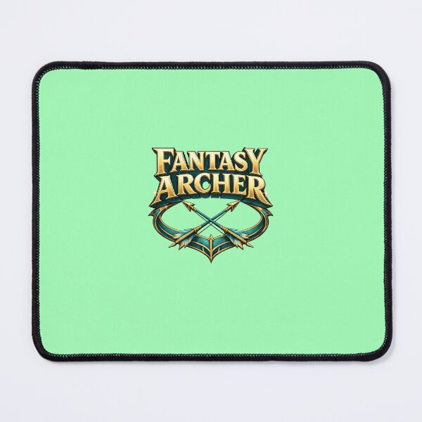 Item preview, Fantasy Archer Typography Design – Bold 3D Medieval Text with Crossed Arrows | RPG Gamer Quote Art designed and sold by Fashion Empire.