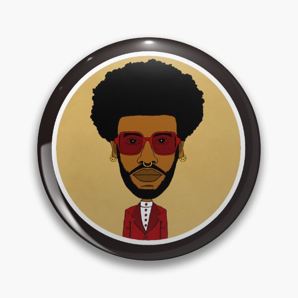 Item preview, Illustration of a Cool Black AltBoy with Afro Hair, Septum Piercing and Red Sunglasses. Circle Edition. designed and sold by Eric Sintès.