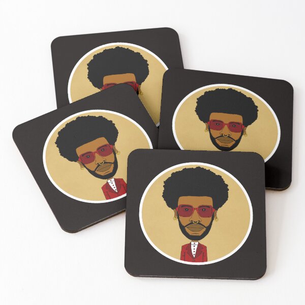 Item preview, Illustration of a Cool Black AltBoy with Afro Hair, Septum Piercing and Red Sunglasses. Circle Edition. designed and sold by Eric Sintès.