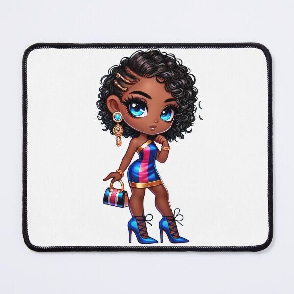 Item preview, Chibi Melanin Fashion Doll Cute Illustration designed and sold by Lulunza.