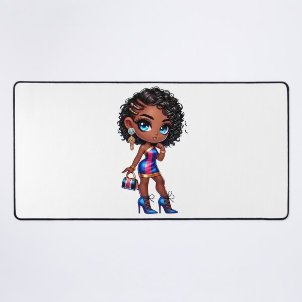 Item preview, Chibi Melanin Fashion Doll Cute Illustration designed and sold by Lulunza.