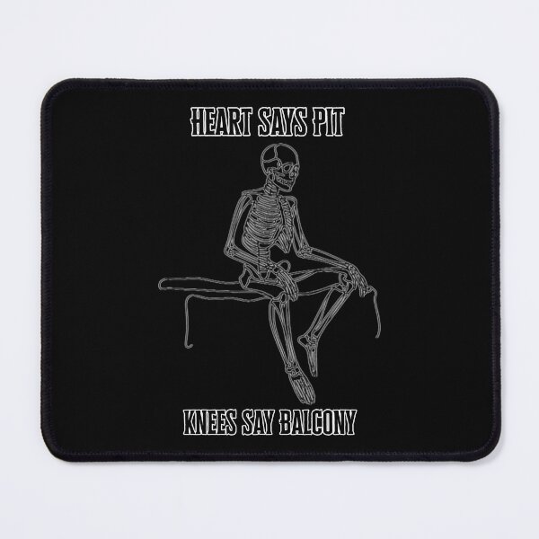 Item preview, Heart Says Pit, Knees Say Balcony – Funny Concert Quote for Metal & Rock Music Fans designed and sold by 9morethan9®.