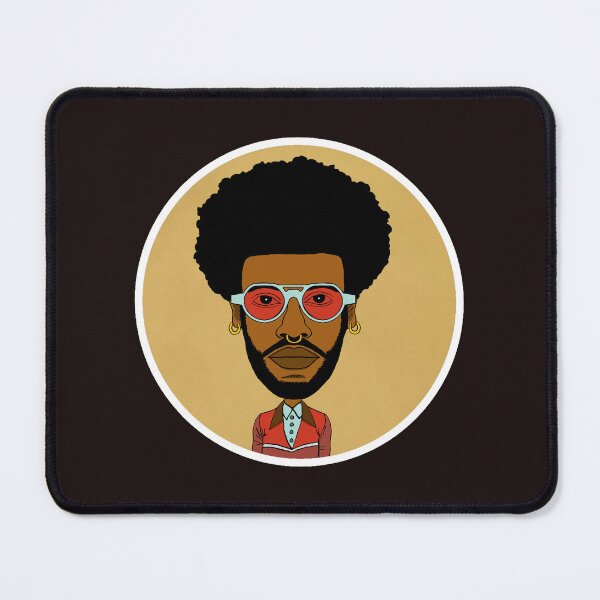 Item preview, Illustration of a Cool Black AltBoy with Afro hair, Blue Sunglasses & Nose Piercing.Circle Edition. designed and sold by Eric Sintès.