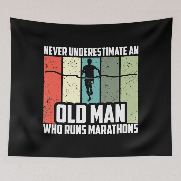 Item preview, Never Underestimate An Old Man Who Runs Marathons designed and sold by pfanodlnazb.