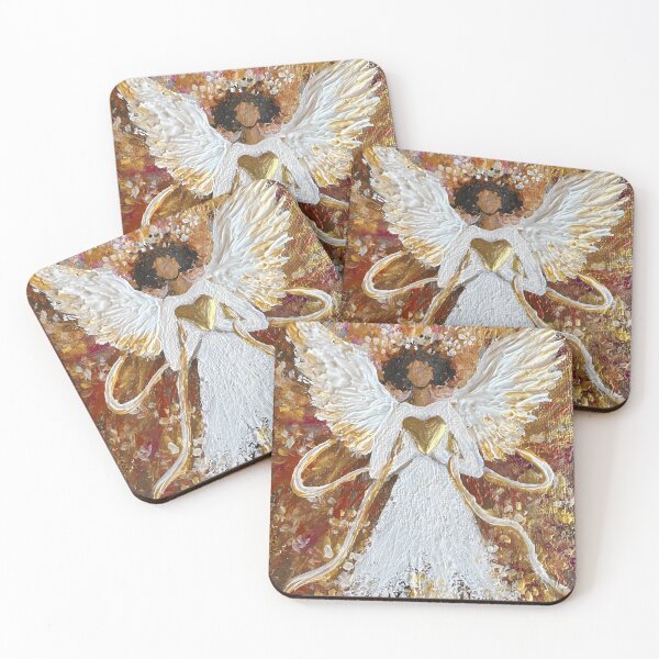 Item preview, Guardian Angel with golden heart designed and sold by Roy & Tiffany.