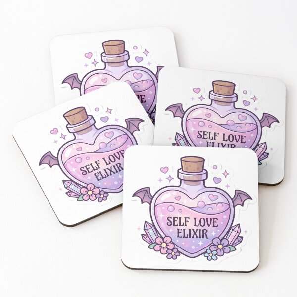 Item preview, Kawaii Goth Self Love Potion Bottle Cute Witchy Aesthetic designed and sold by StickyGuys.
