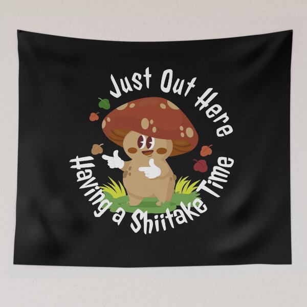 Item preview, Just Out Here Having a Shiitake Time – Funny Mushroom Pun T-Shirt designed and sold by UI Expert.