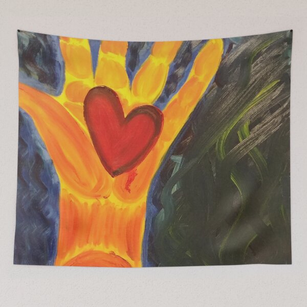 Item preview, heart in colored hand designed and sold by nal36.