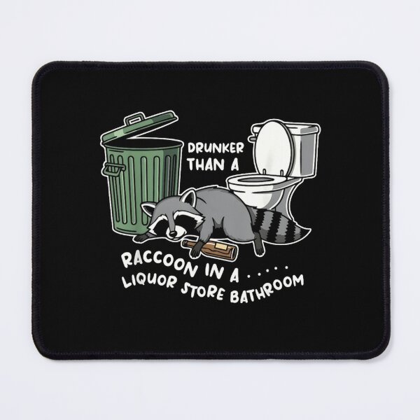 Item preview, Drunk Raccoon in A Liquor Store Bathroom designed and sold by ritaroach.