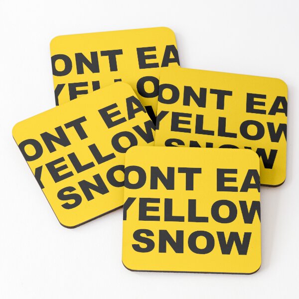 Item preview, Funny Don’t Eat Yellow Snow Sticker – Classic Humor Quote Decal designed and sold by Snow N Surf Rider Society.