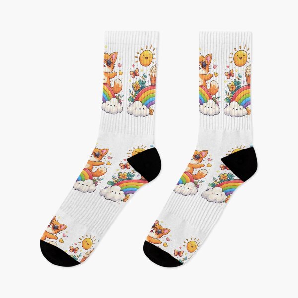 Item preview, Cute Fox Rainbow Art designed and sold by Amr Siam.