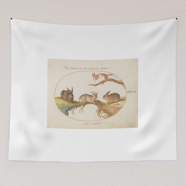 Item preview, circle of a hare, jackalope, rabbit, and squirrel designed and sold by samleigal.