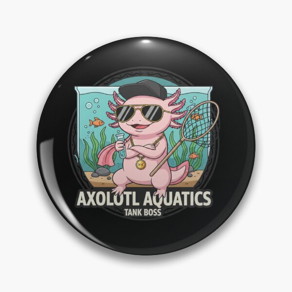 Item preview, Cool Axolotl Tank Boss - Funny Aquarium Hobbyist Flat Vector Design designed and sold by BlissHalo.