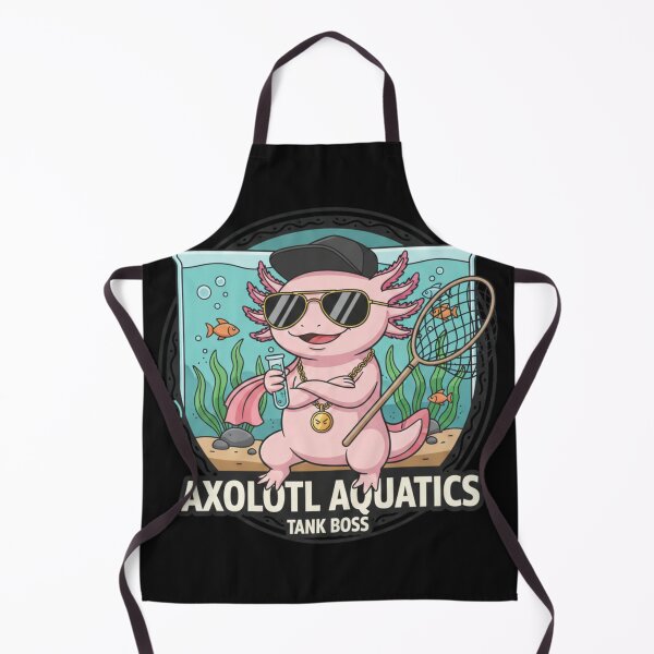 Item preview, Cool Axolotl Tank Boss - Funny Aquarium Hobbyist Flat Vector Design designed and sold by BlissHalo.