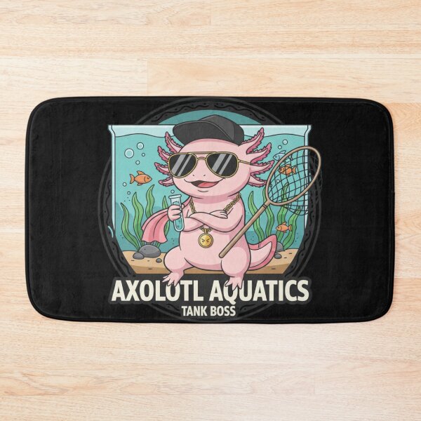 Item preview, Cool Axolotl Tank Boss - Funny Aquarium Hobbyist Flat Vector Design designed and sold by BlissHalo.