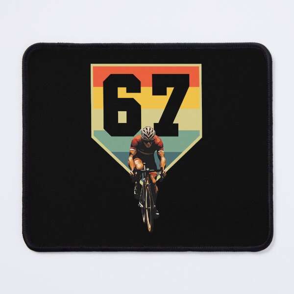 Item preview, Vintage Cyclist 67 Six Seven Retro Bike Racing Art designed and sold by LashondaGreen89.