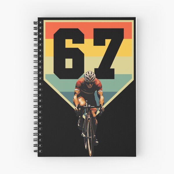 Item preview, Vintage Cyclist 67 Six Seven Retro Bike Racing Art designed and sold by LashondaGreen89.