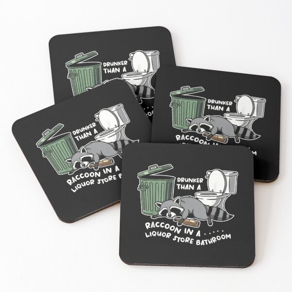 Item preview, Drunk Raccoon in A Liquor Store Bathroom designed and sold by berthawalden.