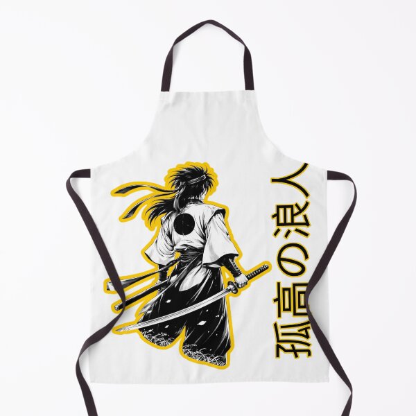 Item preview, Lonely Ronin – Black & White Samurai Anime Art designed and sold by GlobalBoom.