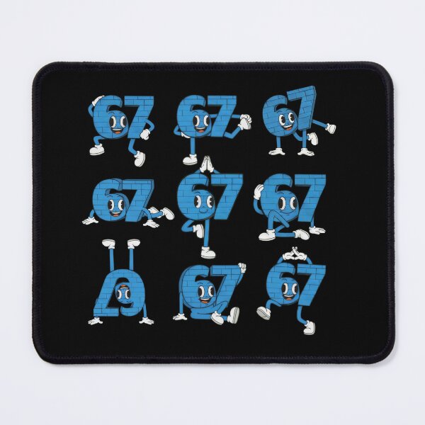 Item preview, 67 Six Seven Cartoon Number Characters Design designed and sold by LashondaGreen89.