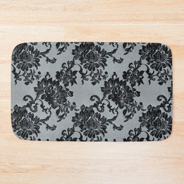 Item preview, Black and silver floral lace designed and sold by FatBirdie.