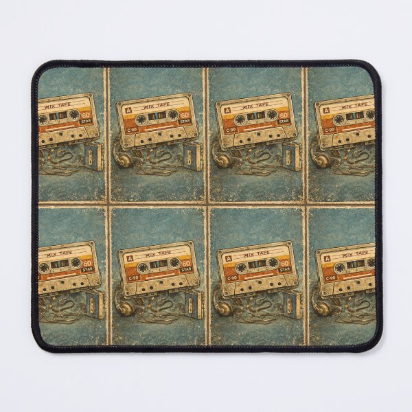 Item preview, Vintage Cassette Tape – Retro 80s 90s Music Nostalgia Print designed and sold by Backtrack Boutique.