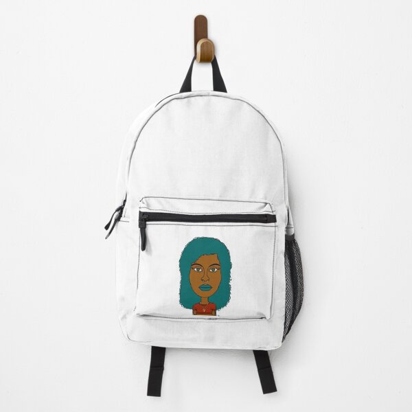 Item preview, Afrocentric AltGirl with Teal Hair, Ankh Necklace & Nose Ring. Illustration. designed and sold by Eric Sintès.