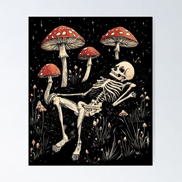 Item preview, Goblincore Cottagecore Skeleton Mushroom Color designed and sold by elihletoriong.