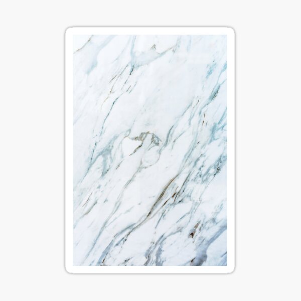 White Marble Art Sticker