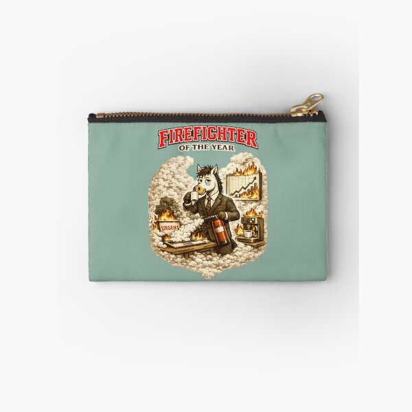 Item preview, Firefighter of the Year Horse – Funny Office Crisis Manager, Corporate Burnout Humor, Vintage Work Cartoon designed and sold by GigiVisual.