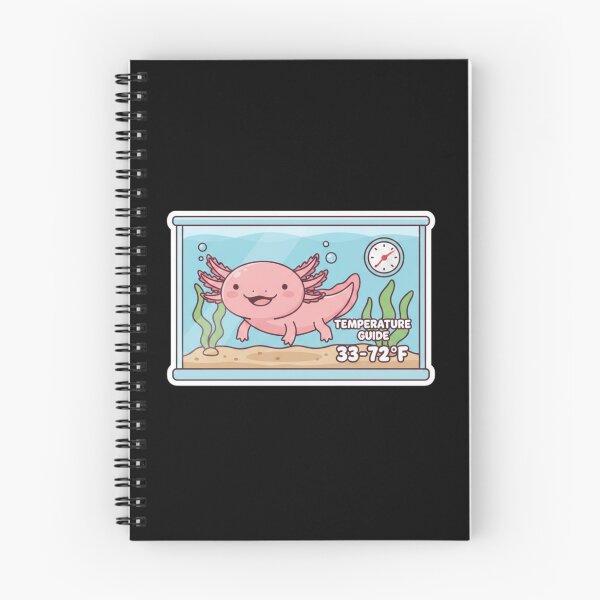 Item preview, Kawaii Axolotl in Aquarium Flat Vector Illustration - Pet Care Temperature Guide (60-72°F) designed and sold by BlissHalo.