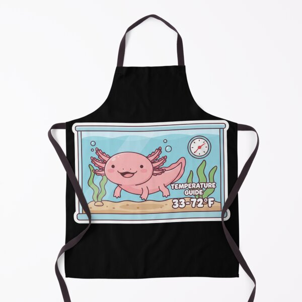 Item preview, Kawaii Axolotl in Aquarium Flat Vector Illustration - Pet Care Temperature Guide (60-72°F) designed and sold by BlissHalo.
