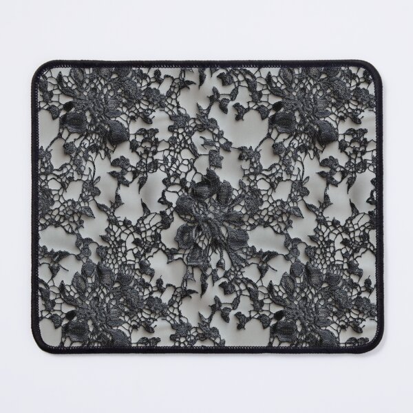 Item preview, Black and silver floral lace designed and sold by FatBirdie.