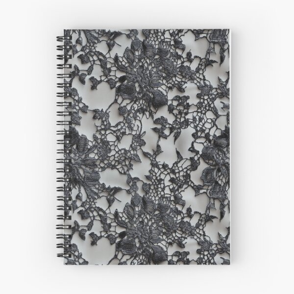 Item preview, Black and silver floral lace designed and sold by FatBirdie.