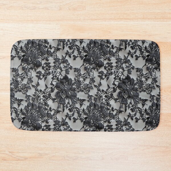 Item preview, Black and silver floral lace designed and sold by FatBirdie.
