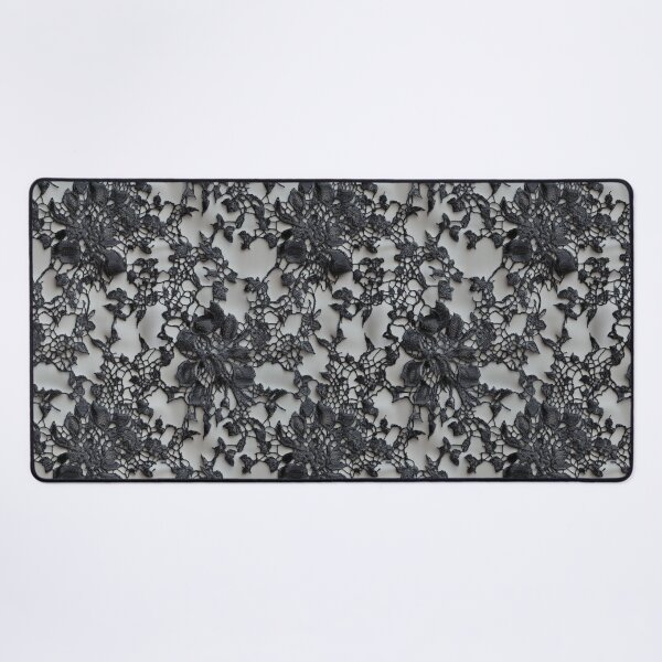 Item preview, Black and silver floral lace designed and sold by FatBirdie.