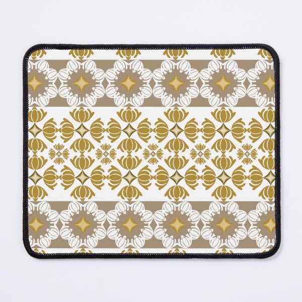 Item preview, Elegant Thai Floral Geometric Pattern — Gold & Cream designed and sold by DualEnergy.
