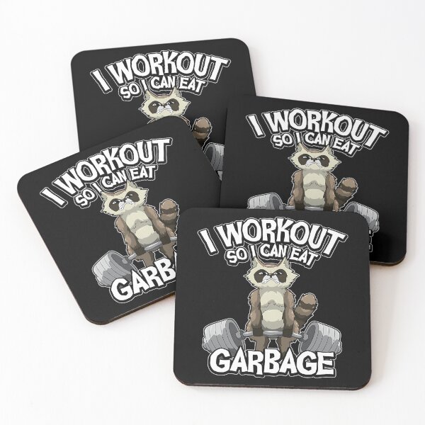 Item preview, I Workout So I Can Eat Garbage — Fitness Raccoon designed and sold by tivloutebl69.