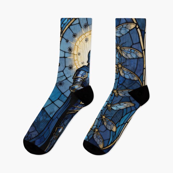 Item preview, The Blue Knight of Hallownest - Medieval Stained Glass Art designed and sold by iwzzuel.