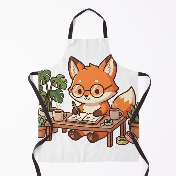 Item preview, Cute Fox Journaling with Plants and Coffee Cozy Creative Aesthetic designed and sold by StickyGuys.