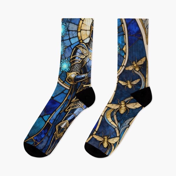 Item preview, The Blue Knight of Hallownest - Medieval Stained Glass Art designed and sold by iwzzuel.