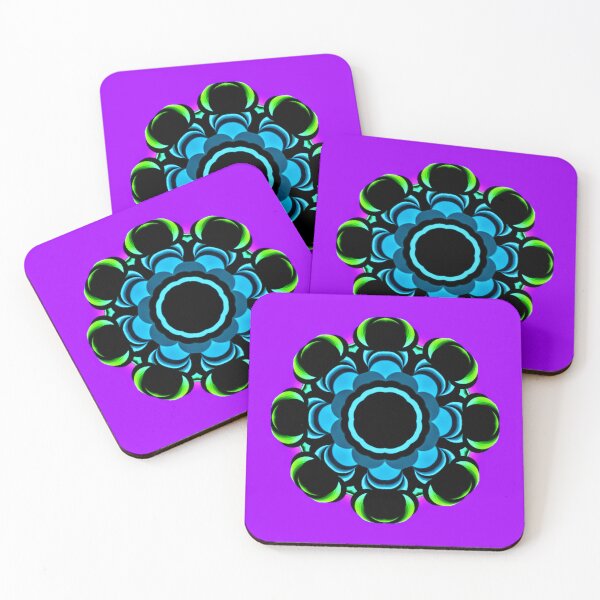 Item preview, Flower-Like Abstract Design with a Purple Background ~ 1.2.26.2 designed and sold by ArtByLeanie123.