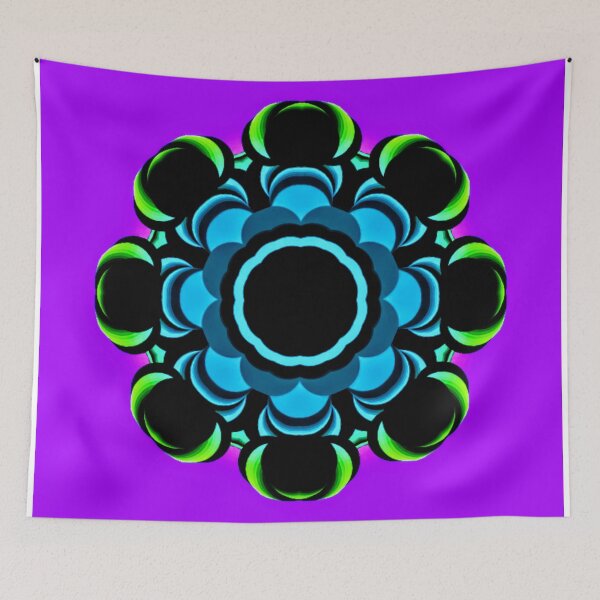 Item preview, Flower-Like Abstract Design with a Purple Background ~ 1.2.26.2 designed and sold by ArtByLeanie123.