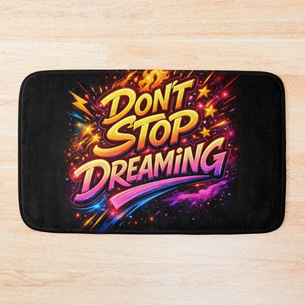 Item preview, Don’t Stop Dreaming – Motivational Colorful Typography Fire Style designed and sold by NomadUSArt.