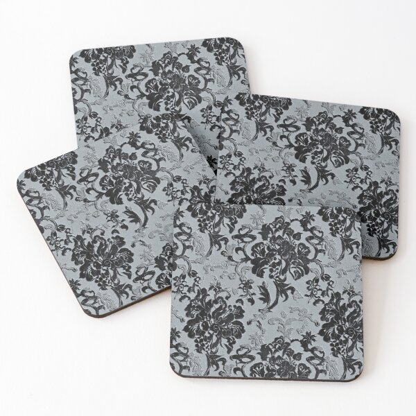 Item preview, Black and grey floral lace designed and sold by FatBirdie.