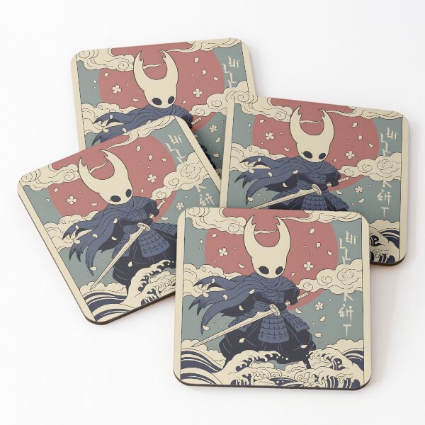 Item preview, Hollow Knight Samurai - Japanese Ukiyo-e Style Great Wave Art designed and sold by iwzzuel.