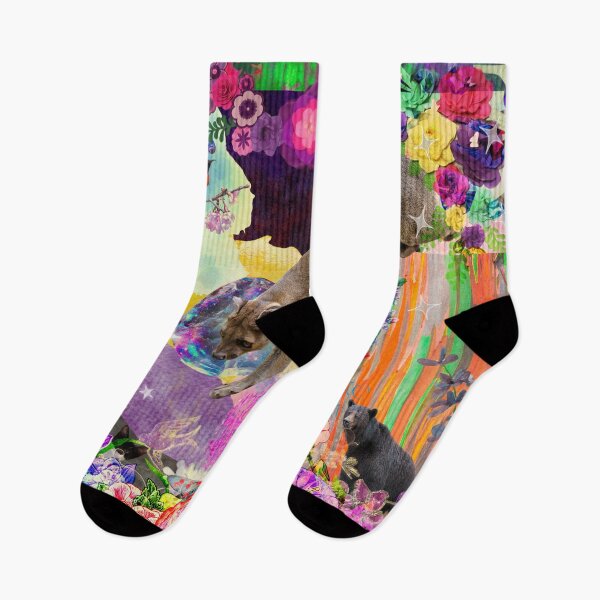 Item preview, Colorful forest scene with mongoose designed and sold by Swan and Raven Studio.