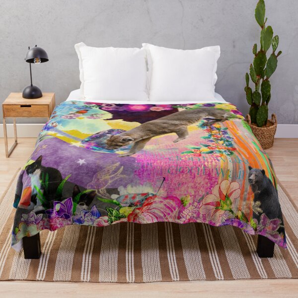 Item preview, Colorful forest scene with mongoose designed and sold by Swan and Raven Studio.