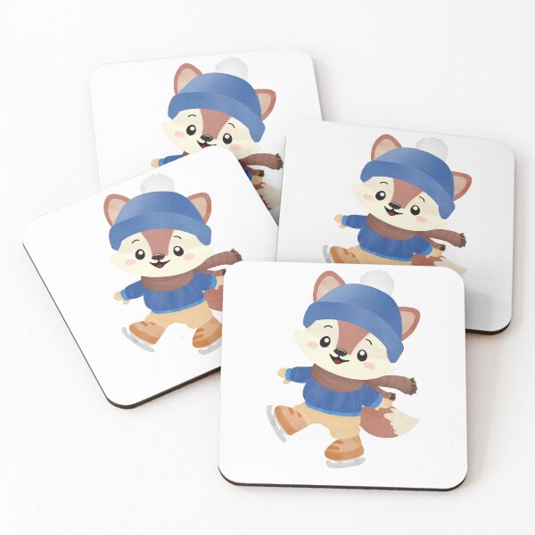Item preview, A cute baby fox with ice skate	 designed and sold by Minivint.