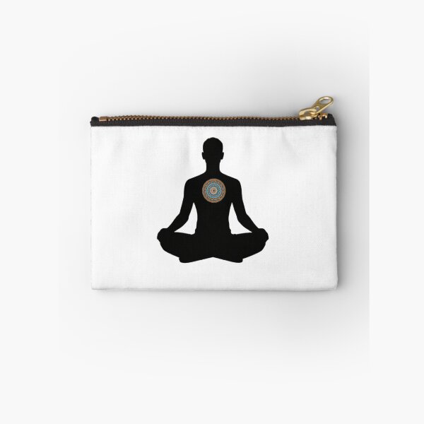 Item preview, Centered Stillness – Meditating Silhouette with Mandala Heart designed and sold by MysticPurpleHue.